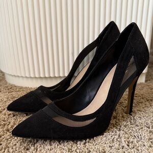 Mix No. 6 Black Mesh Heels